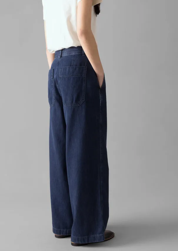 Clearance Seren Flat Front Denim Trousers Women Denim|Jeans