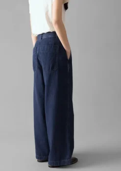 Clearance Seren Flat Front Denim Trousers Women Denim|Jeans