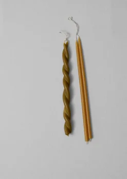 Hot Skar Organics Beeswax Twist Dinner Candle Candles & Holders