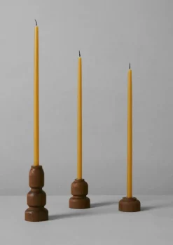 Hot Skar Organics Slim Beeswax Dinner Candle Set Candles & Holders