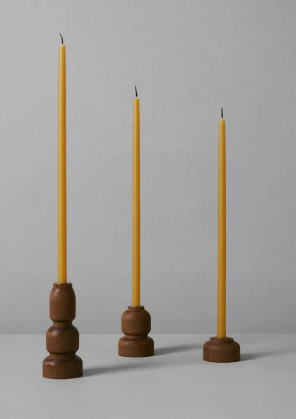 Hot Skar Organics Slim Beeswax Dinner Candle Set Candles & Holders