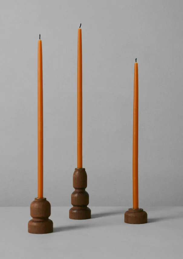 Skar Organics Slim Beeswax Dinner Candle Set Candles & Holders