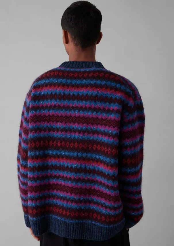 Online Soundwave Jacquard Crew Neck Sweater Knitwear