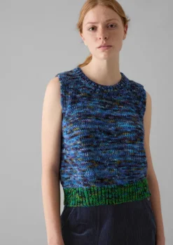 Hot Space Dyed Wool Knitted Tank Women Knitwear