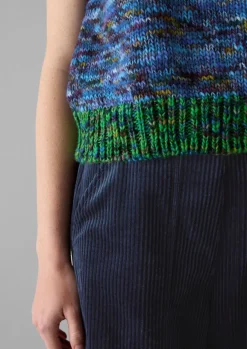 Hot Space Dyed Wool Knitted Tank Women Knitwear