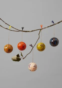 Online Starburst Hand Painted Bauble Christmas Decorations