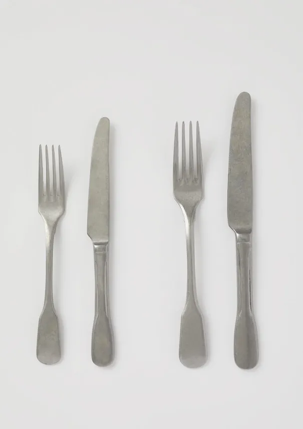 Best Stonewashed Small Knife and Fork Set Kitchen|Tableware