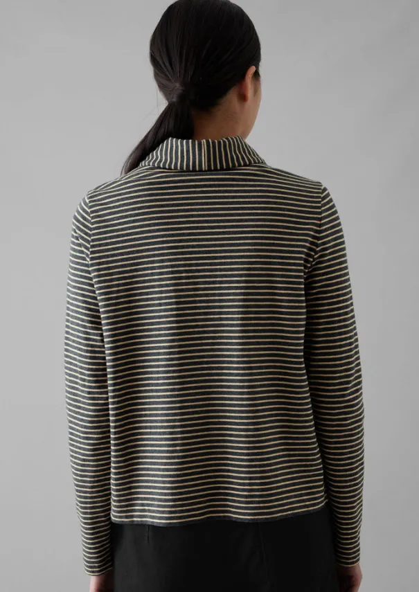 Clearance Stripe Cotton Jersey Shirt Women Jersey|Shirts