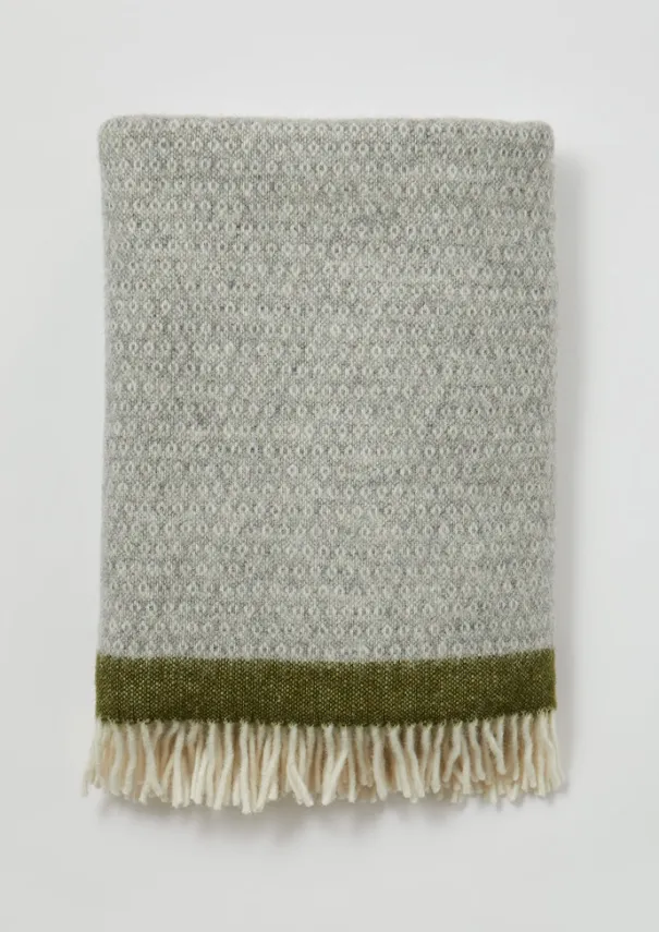 Outlet Stripe Edge Wool Blanket Textiles|Blankets & Throws