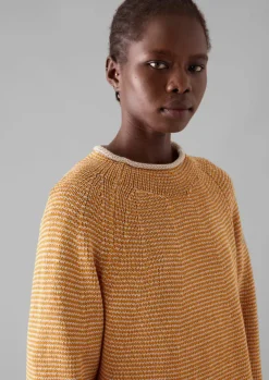 New Stripe Linen Cotton Sweater Women Linen|Jersey