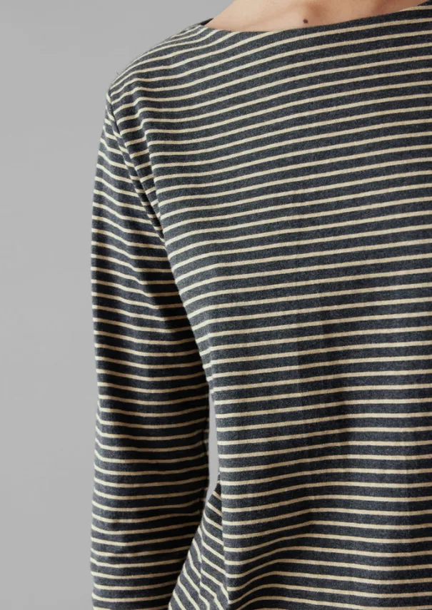New Stripe Soft Cotton Long Sleeve Tee Women Jersey|Tops & Tees