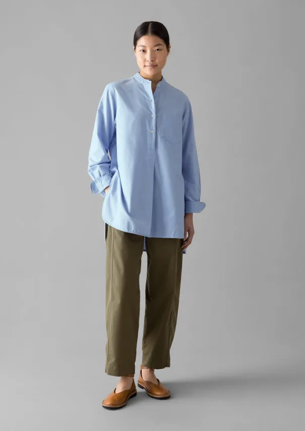 Hot Taro Cotton Oxford Long Shirt Women Workwear|Shirts
