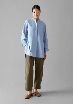 Hot Taro Cotton Oxford Long Shirt Women Workwear|Shirts