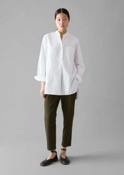 Hot Taro Cotton Oxford Long Shirt Women Workwear|Shirts