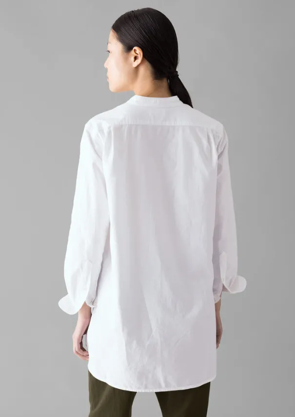 Hot Taro Cotton Oxford Long Shirt Women Workwear|Shirts