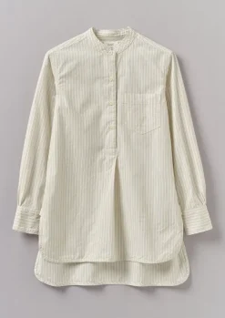 Taro Stripe Cotton Poplin Shirt Women Shirts|Tops & Tees
