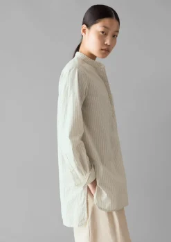 Taro Stripe Cotton Poplin Shirt Women Shirts|Tops & Tees