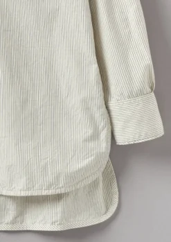 Sale Taro Stripe Organic Cotton Poplin Shirt Women Tops & Tees