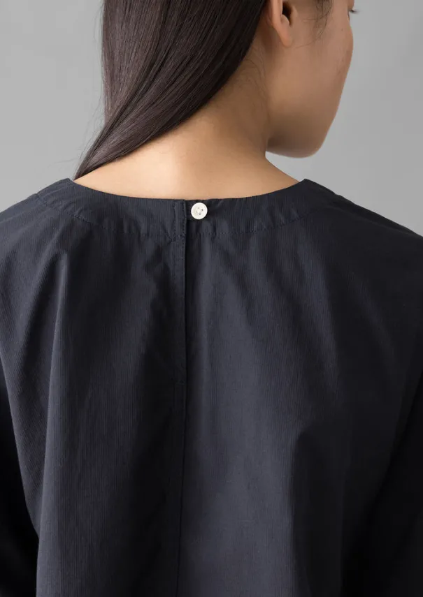 Outlet Textured Cotton Poplin V-Neck Top Women Tops & Tees