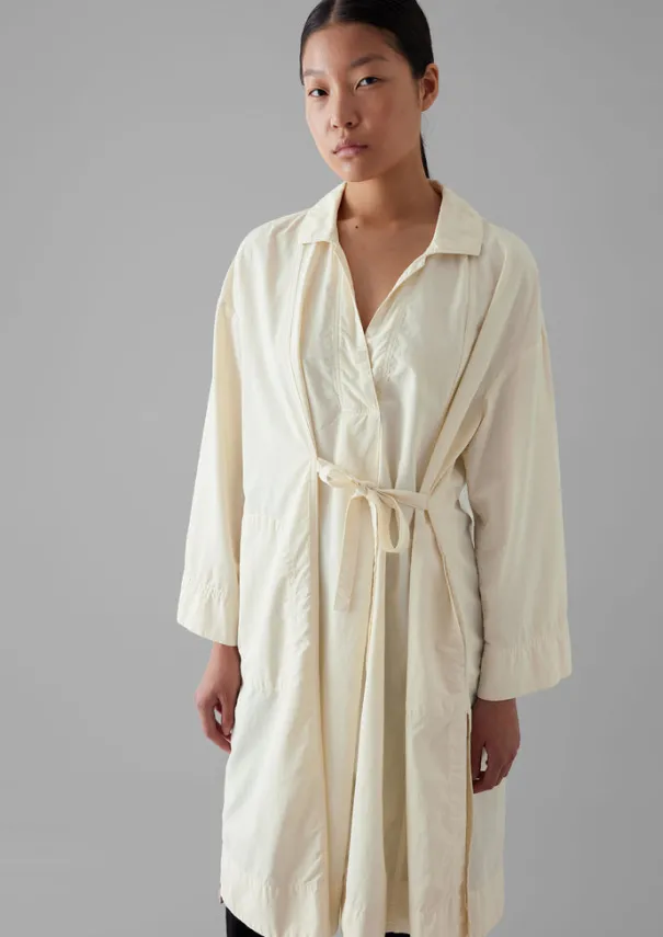 Hot Textured Cotton Poplin Wrap Shirt Women Tops & Tees