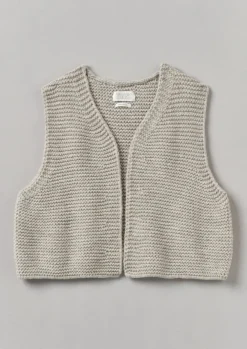 Textured Knit Gilet Women Knitwear