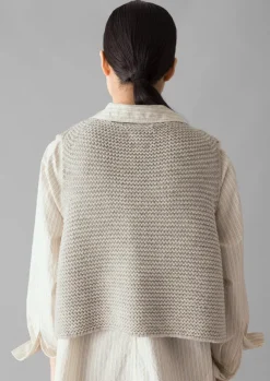 Textured Knit Gilet Women Knitwear