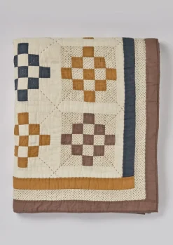 Tile Cotton Patchwork Quilt Textiles|Blankets & Throws