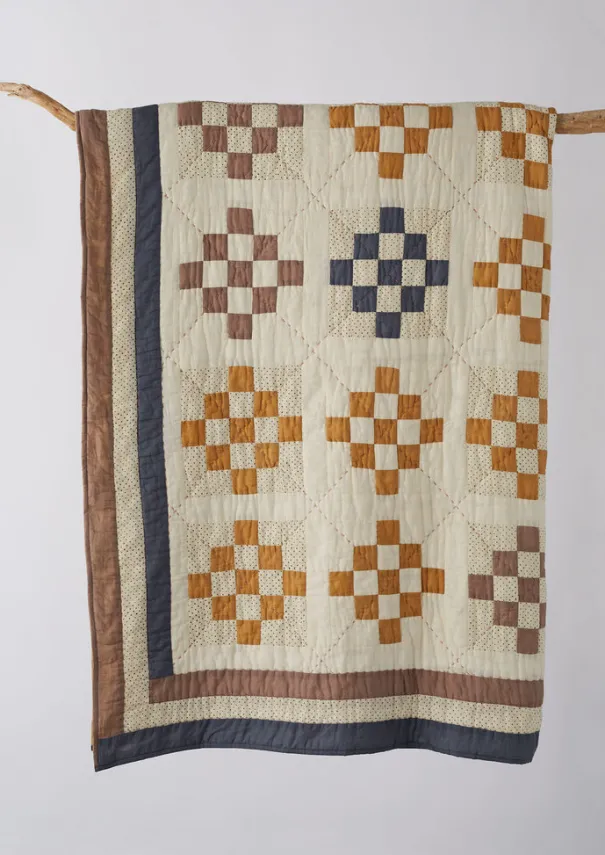 Tile Cotton Patchwork Quilt Textiles|Blankets & Throws