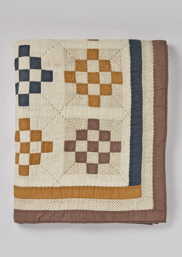 Tile Cotton Patchwork Quilt Textiles|Blankets & Throws