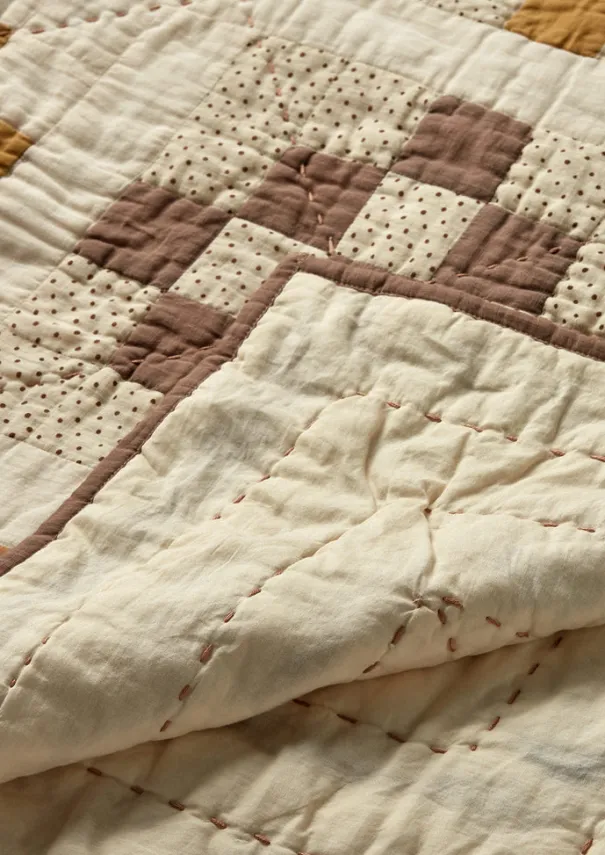 Tile Cotton Patchwork Quilt Textiles|Blankets & Throws