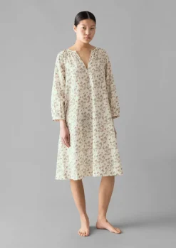 Discount Trellis Floral Block Print Nightdress Women Nightwear|Loungewear