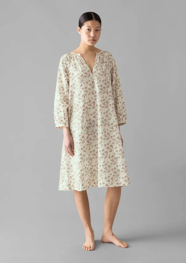 Discount Trellis Floral Block Print Nightdress Women Nightwear|Loungewear