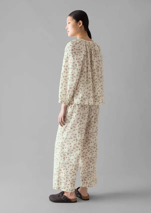 Clearance Trellis Floral Block Print Pyjamas Women Nightwear