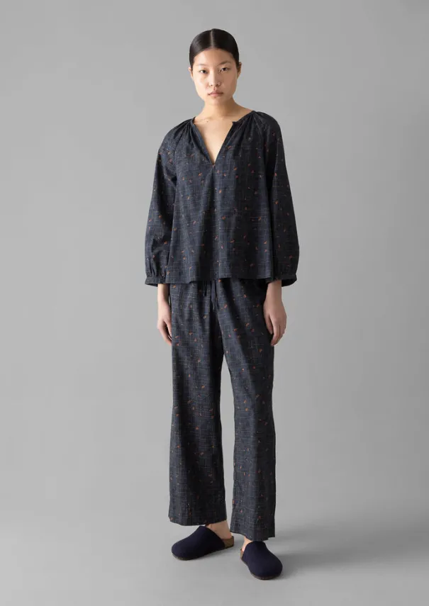 Trellis Floral Block Print Pyjamas Women Nightwear