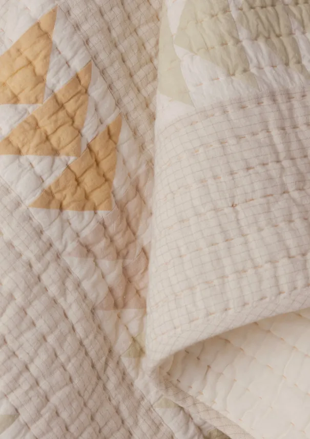 Triangle Patchwork Check Cotton Quilt Textiles|Blankets & Throws
