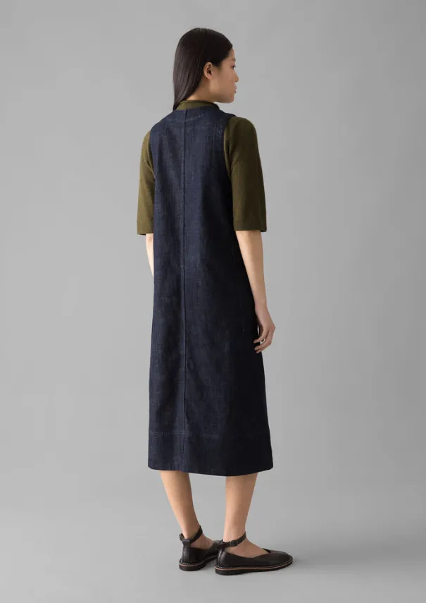Hot V-Neck Denim Pinafore Dress Women Denim|Workwear
