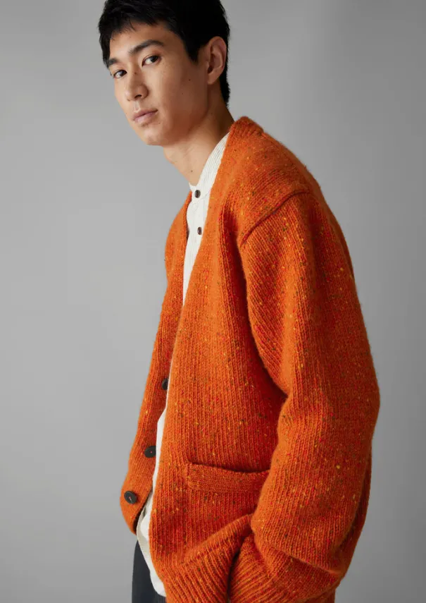 Best V-Neck Donegal Wool Cardigan Knitwear
