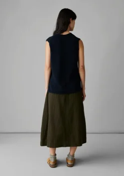Hot V-Neck Linen Cotton Knitted Tank Women Linen|Loungewear