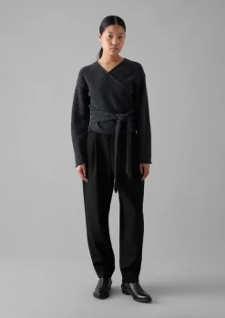 Hot V-Neck Wool Wrap Cardigan Women Knitwear