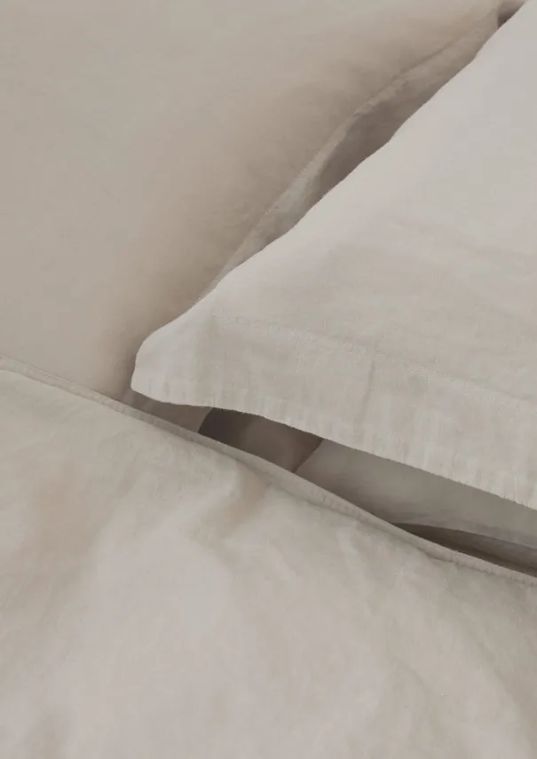 Outlet Washed Linen Cotton Oxford Pillowcase Set Textiles|Bed Linen
