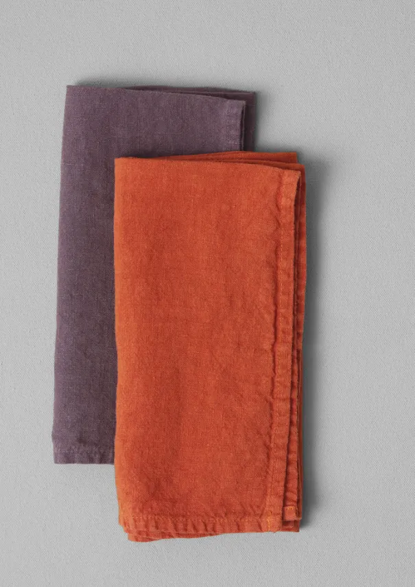 Hot Washed Linen Napkin Textiles|Tableware