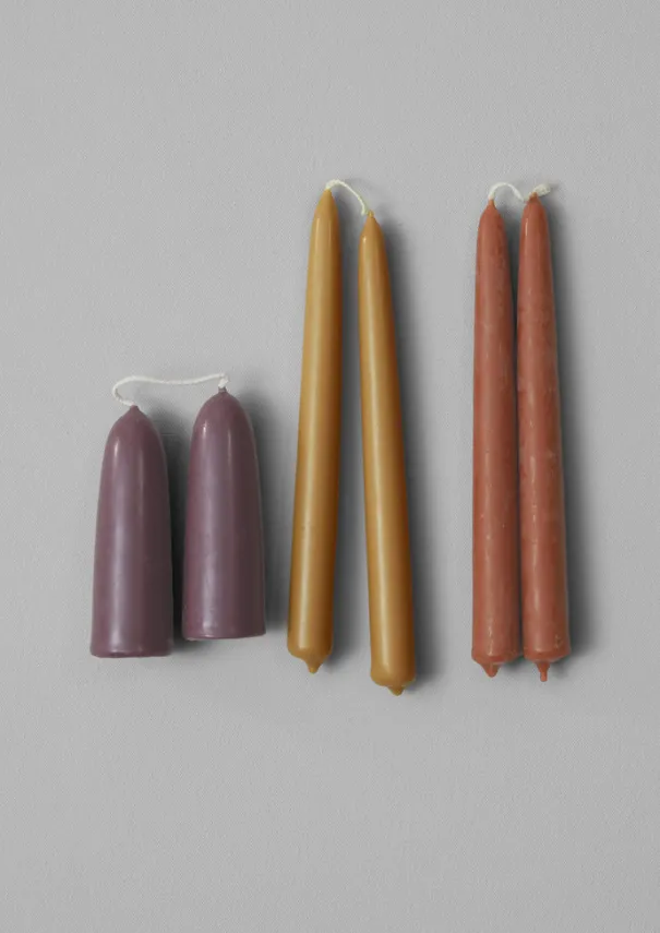 Outlet Wax Atelier Set of Four Dinner Candles Candles & Holders