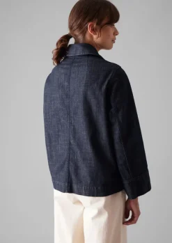 Discount Wide Sleeve Organic Denim Jacket Women Denim|Coats & Jackets