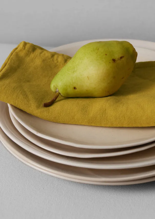 Outlet Wonki Ware White Wash Dinner Plate Ceramics|Tableware