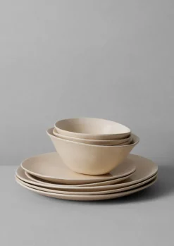 Outlet Wonki Ware White Wash Dinner Plate Ceramics|Tableware