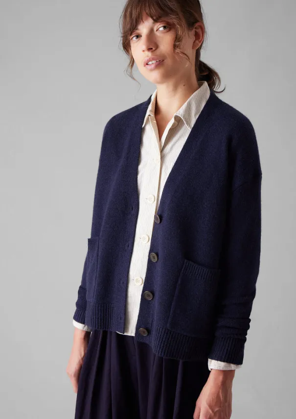 Clearance Wool Cashmere Boxy Cardigan Women Cashmere|Knitwear