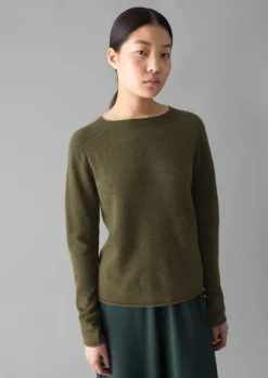 Online Wool Cashmere Neat Sweater Women Knitwear