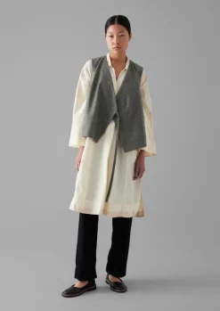 Wool Flannel Sleeveless Jacket Women Coats & Jackets