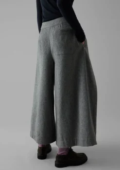 Discount Wool Flannel Tie Front Culottes Women Skirts|Trousers