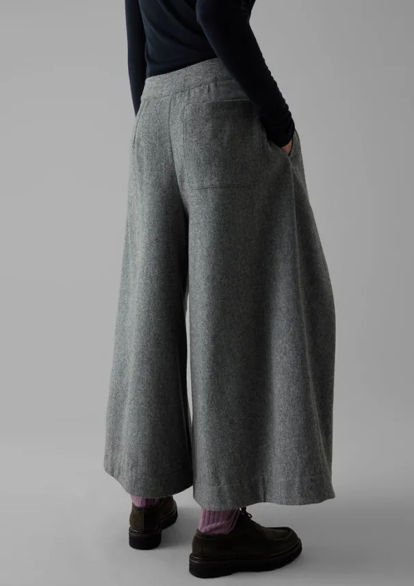 Discount Wool Flannel Tie Front Culottes Women Skirts|Trousers
